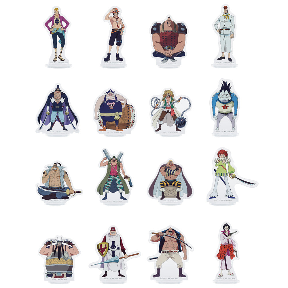 ONE PIECE ICHIBAN KUJI Whitebeard Pirates - Father and Sons - G PRIZE - Prize Acrylic Stand - 16 Captains FULL SET