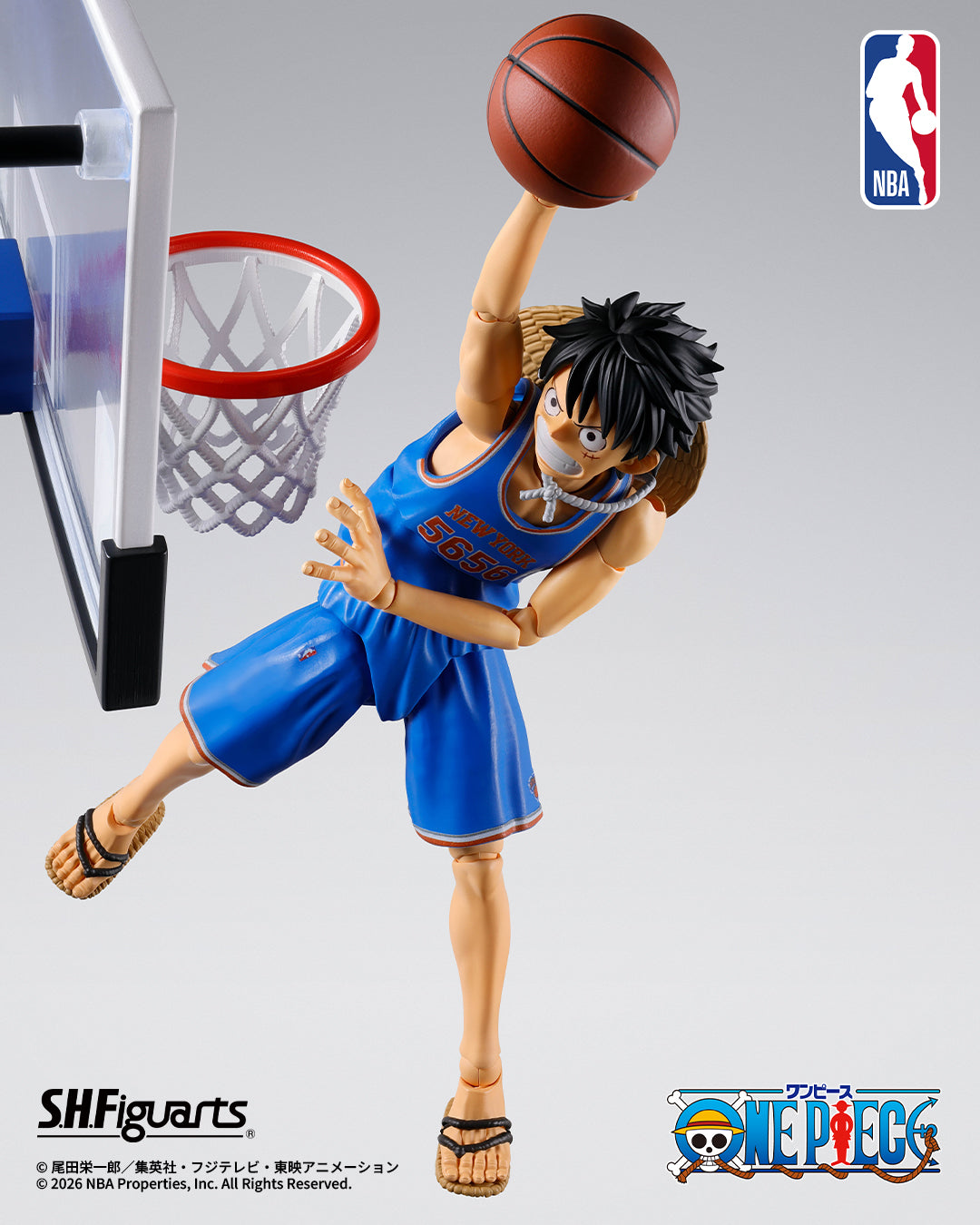 One Piece x NBA S.H.Figuarts - Monkey D. Luffy Golden State