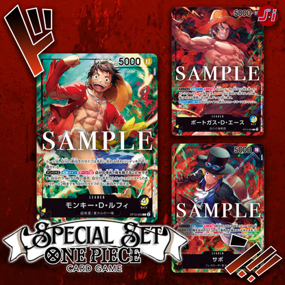ONE PIECE CARD GAME - 25th anniversary of the TV anime - LUFFY - ACE - SABO - SPECIAL SET 3 Pcs