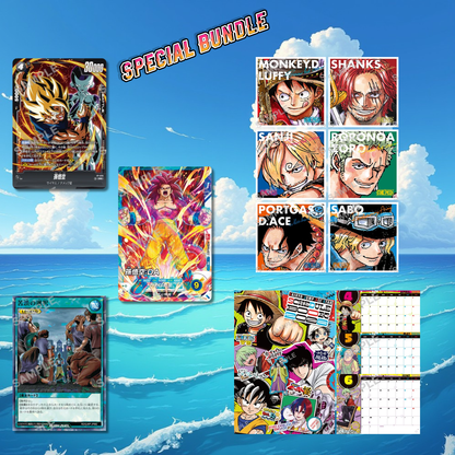 [Special Bundle] One Piece - Saikyo Jump 5 2026 All Star Schedule Book + One piece Stickers + Dragon Ball Cards
