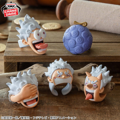 One Piece Fig Ring! Base Shop - Monkey D. Luffy Gear 5 Complete Set of 5