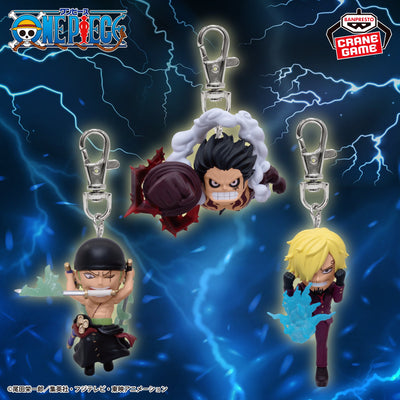One Piece Figure Keychain Vol. 8 - Monkey D. Luffy, Roronoa Zoro and Sanji Complete Set of 3