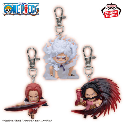 One Piece Figure Keychain Vol. 9 - Monkey D. Luffy, Shanks and Gol D. Roger Complete Set of 3