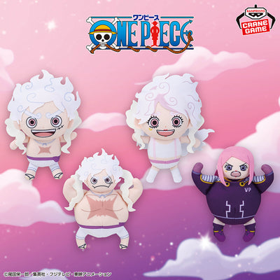 One Piece Plushes With Elastic Bands- Monkey D. Luffy & Jewelry Bonney Complete Set Of 4