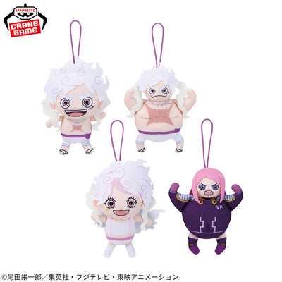 One Piece Plushes With Elastic Bands- Monkey D. Luffy & Jewelry Bonney Complete Set Of 4