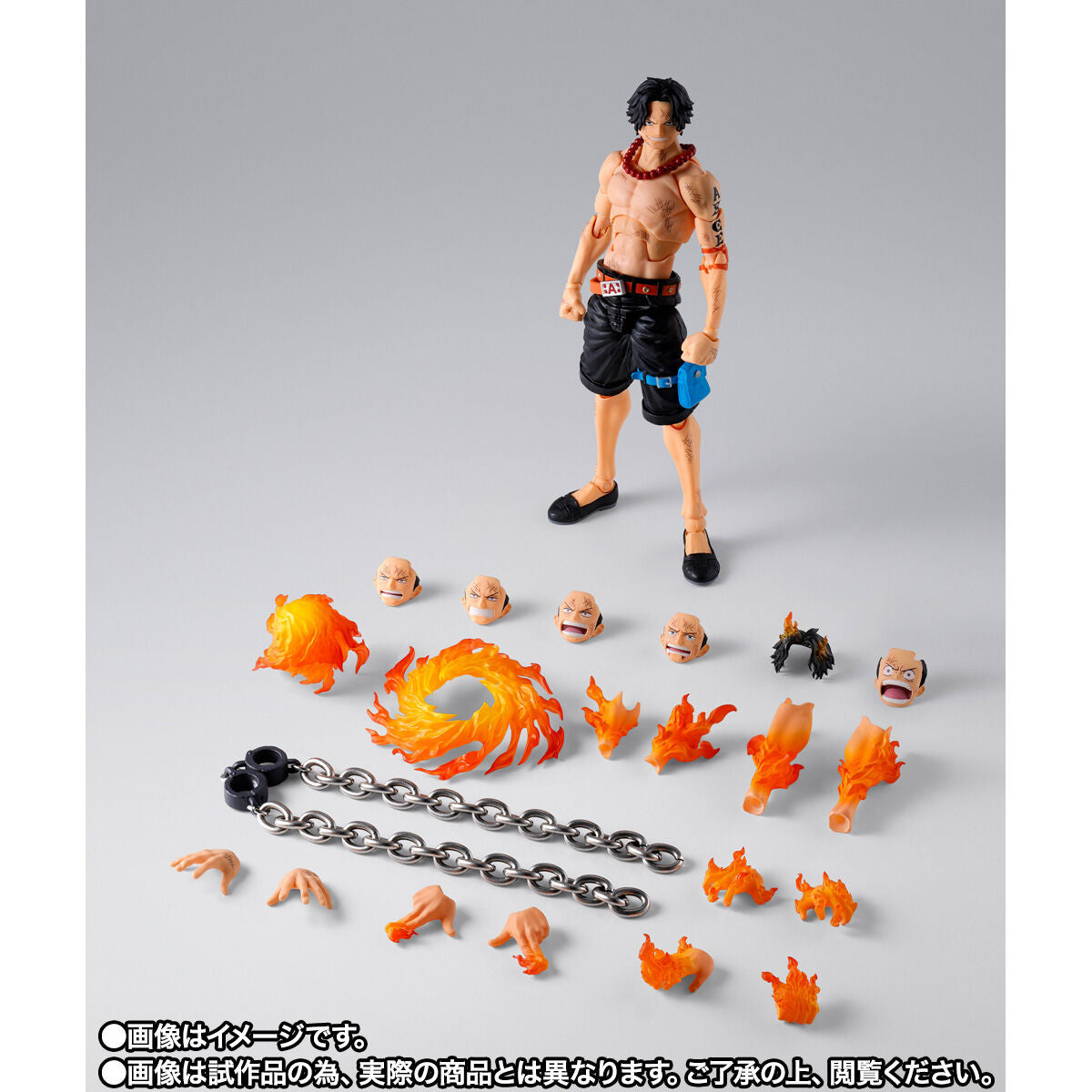 Reviable Moment フィギュア8点セット One Piece S.H.Figuarts - Portgas D. Ace Marineford Summit Battle