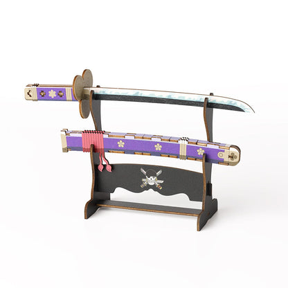 One Piece Wooden Art Ki-Gu-Mi - Roronoa Zoro's Sword Enma [Kit]