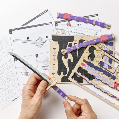 One Piece Wooden Art Ki-Gu-Mi - Roronoa Zoro's Sword Enma [Kit]