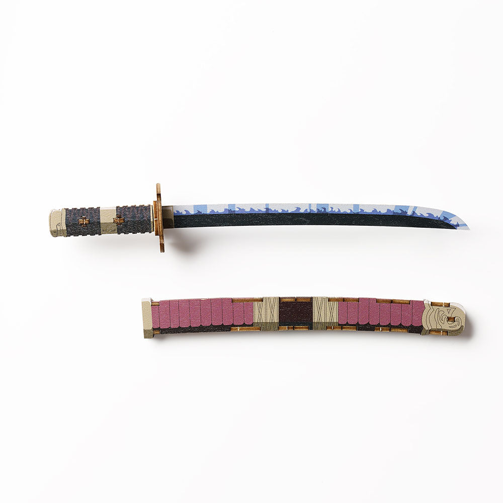 One Piece Wooden Art Ki-Gu-Mi - Roronoa Zoro's Sword Sandai Kitetsu [Kit]