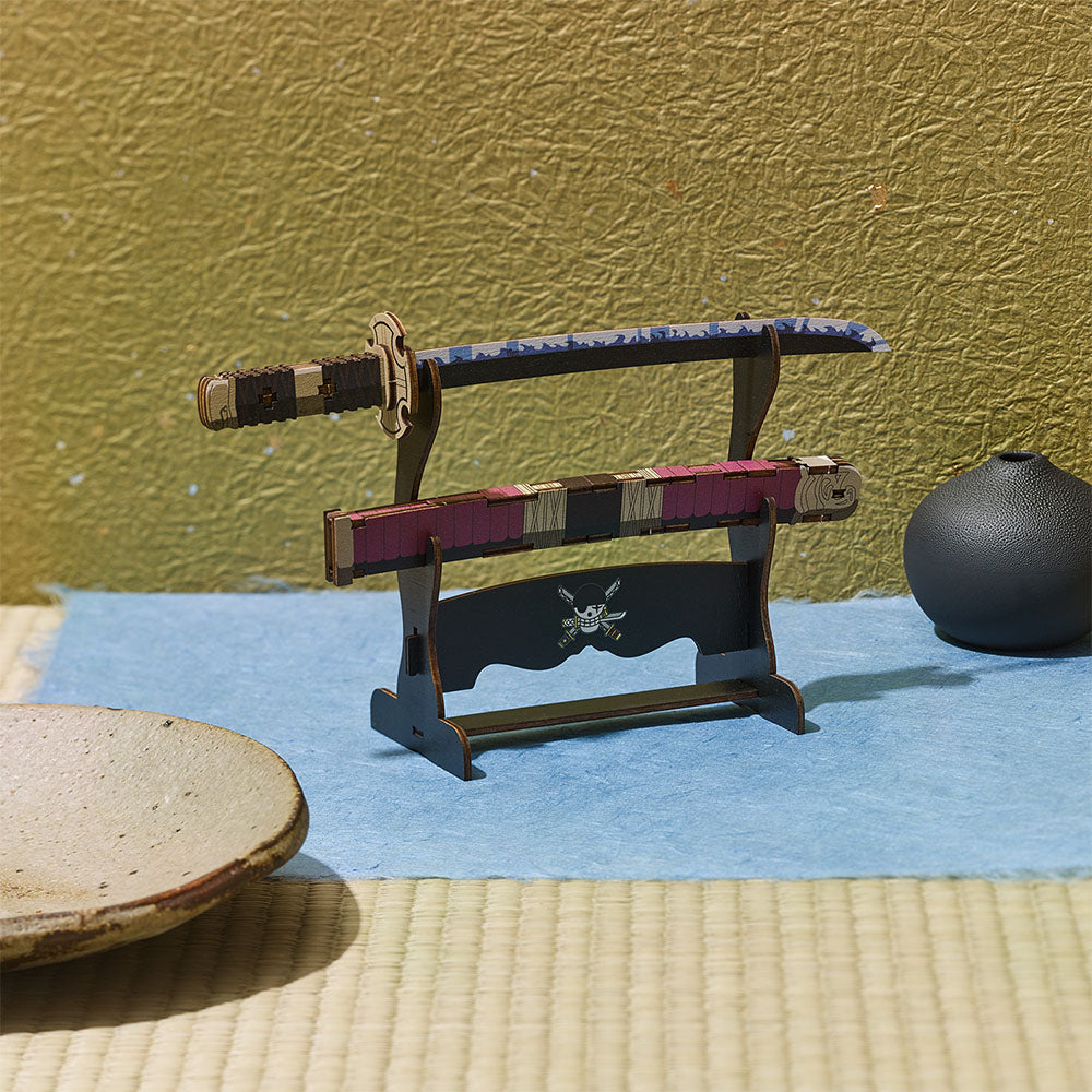 One Piece Wooden Art Ki-Gu-Mi - Roronoa Zoro's Sword Sandai Kitetsu [Kit]