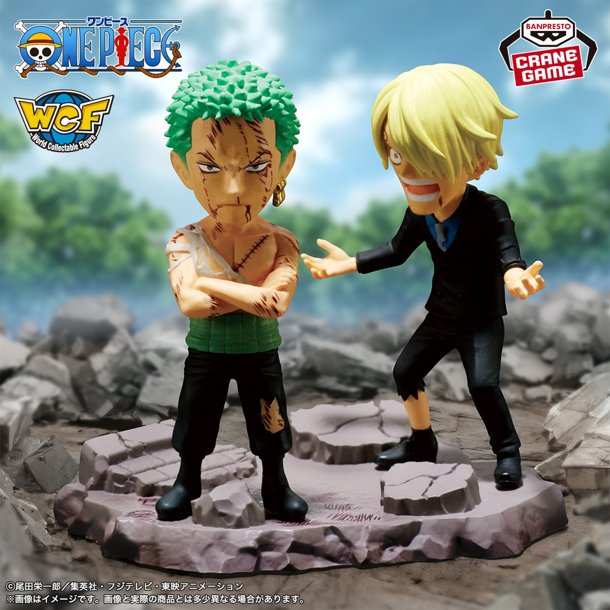 One Piece World Collectible Figures - Log Stories Roronoa Zoro and Sanji