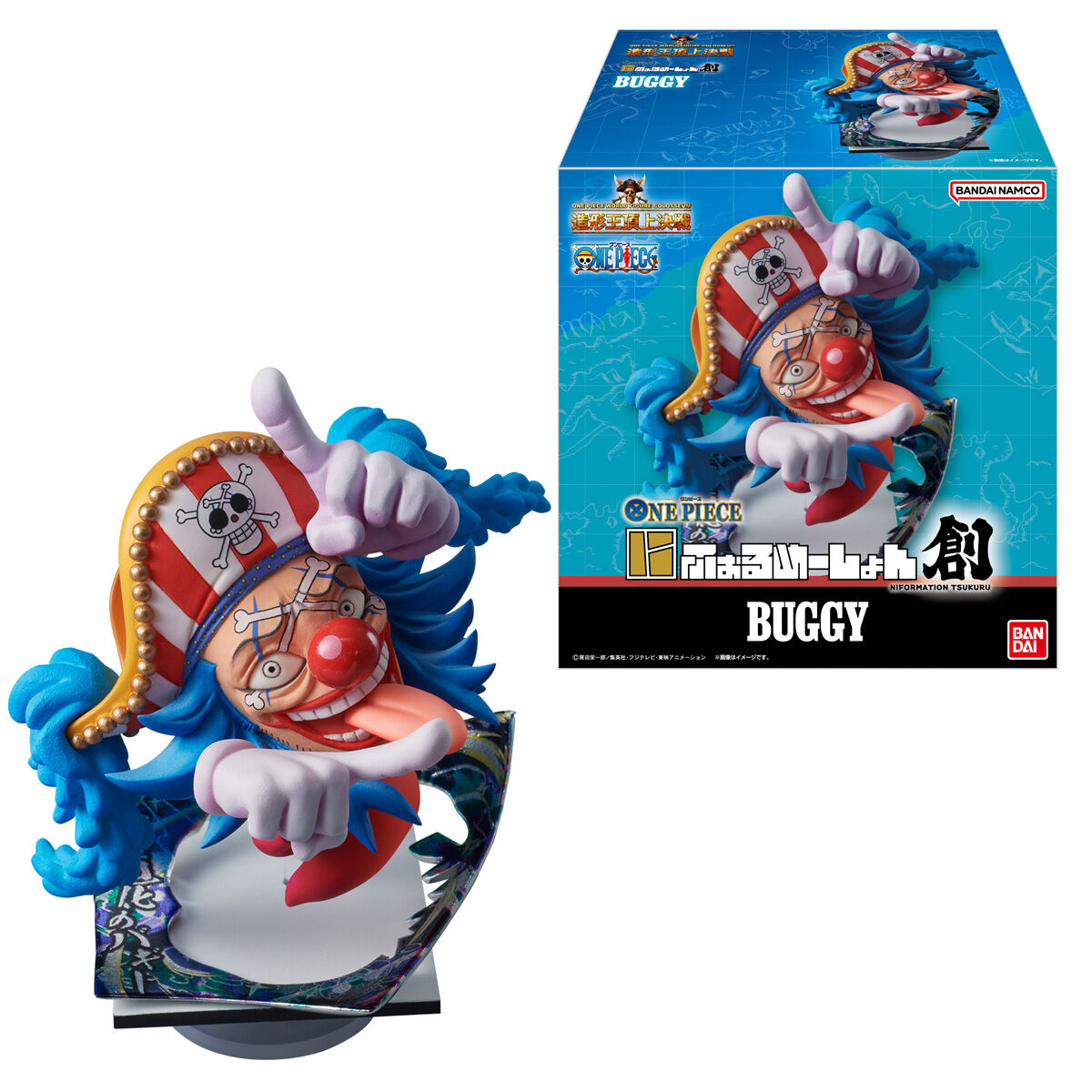 One Piece World Figure Colosseum x Niformation Creation - Buggy Sculpture King Final (Copy)