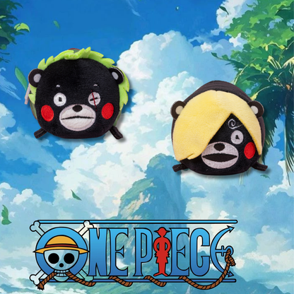 One Piece x Kumamon - Mugimugi Beanbag Toy Zoro & Sanji Complete Set of 2