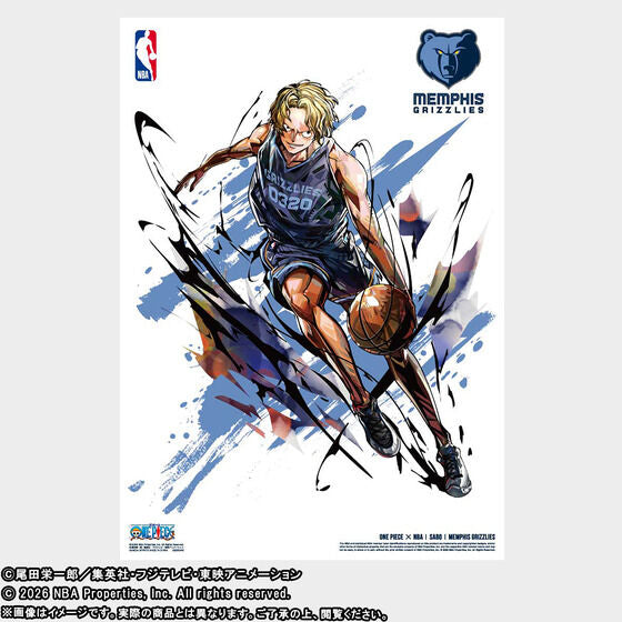 One Piece x NBA - NBA Mini Poster Complete set of 10 Types [Pre-order Jun 2026]