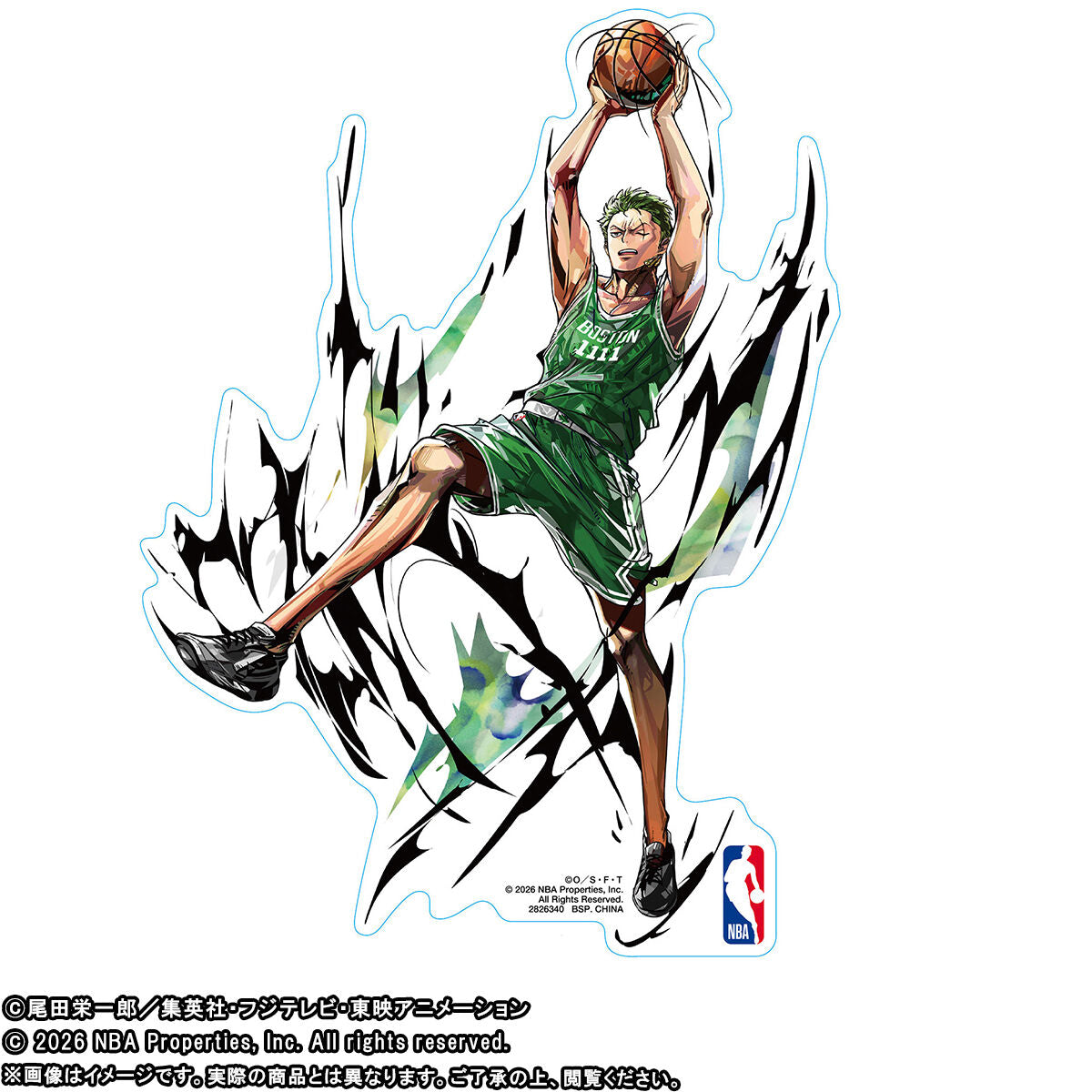 One Piece x NBA - NBA Sticker (11 Types) [Pre-order Jun 2026