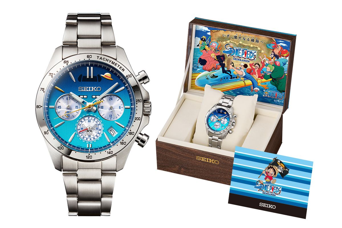 One Piece x Seiko Shinkansen Collaboration - Setouchi Blue Model Watch [Pre-order Jan 2027]