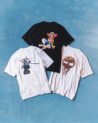 One Piece x Timberland Collaboration - Short Sleeved Graphic T-Shirt (3 Types)