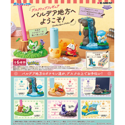 Pokemon - Re-Ment - Pokemon Desq Desktop Figure Welcome to The Paldea Region ! - Complete Set of 6