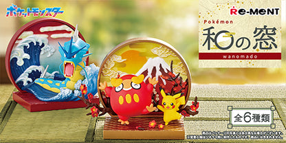 POKEMON - RE-MENT - POKEMON JAPANESE WINDOW - COMPLETE SET OF 6