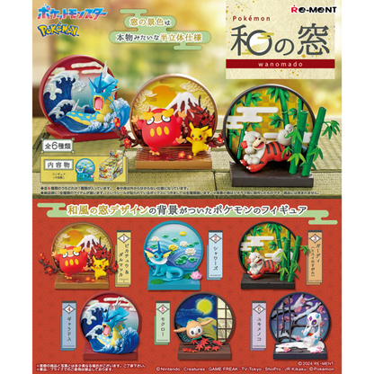 POKEMON - RE-MENT - POKEMON JAPANESE WINDOW - COMPLETE SET OF 6