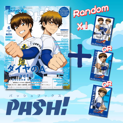 Pash! 6 2026 - Ace of Diamond Cover + The Drops of God Back Cover + Ace of Diamond [1 Random] Bonus Card + Clear File &  A1 Poster [May 9, 2026]