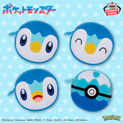 Pokemon - Piplup Face and Pokeball Mini Pouch Complete Set Of 4 Types [Pre-Order Jan 2026]