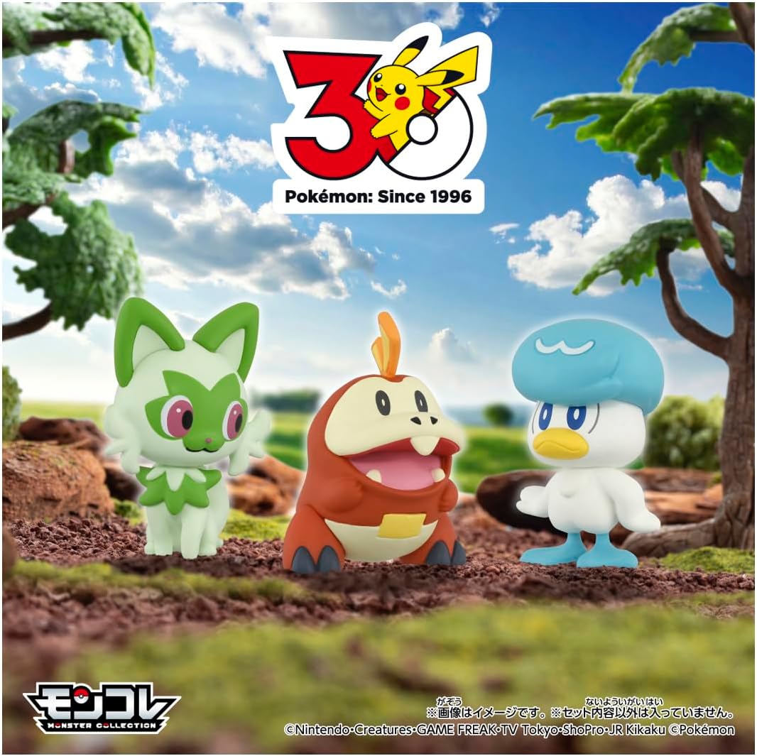 Pokemon 30th Anniversary x MonColle - Paldea Region Complete Set of 3 Types [Pre-Order Feb 2026]
