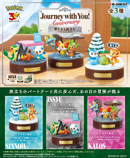 Pokemon Anniversary Re-Ment - A New Journey Complete Set of 3 Box [Pre-Order Nov 2026]