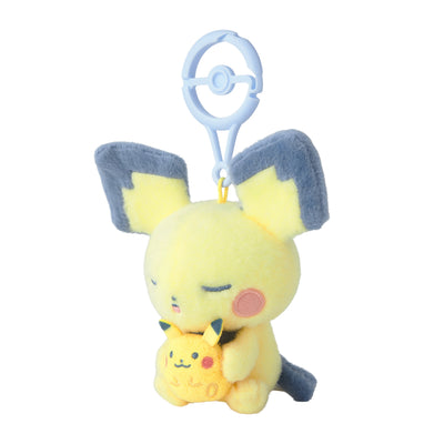 Pokemon Little Daydream Collection - Pichu and Pikachu Carabiner Plush Toys