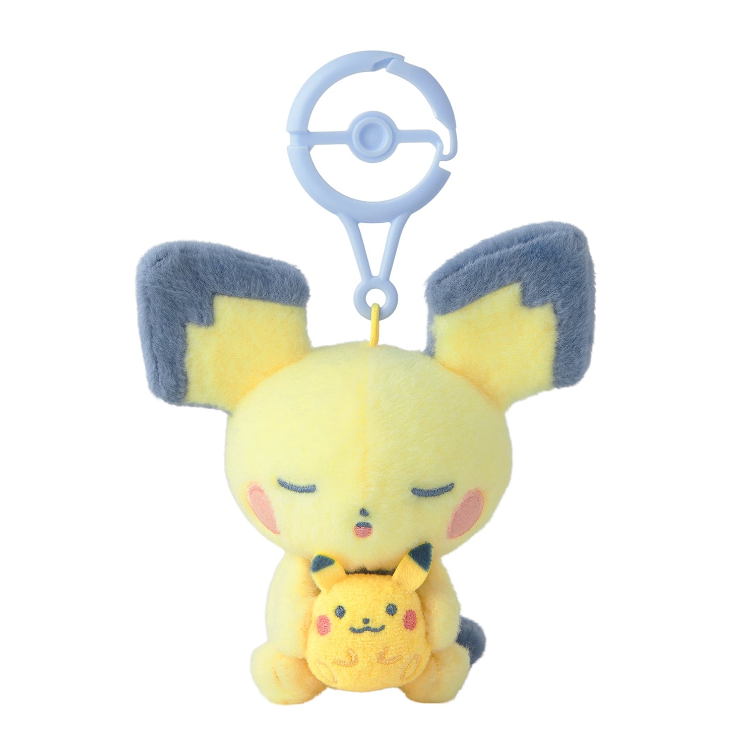 Pokemon Little Daydream Collection - Pichu and Pikachu Carabiner Plush Toys