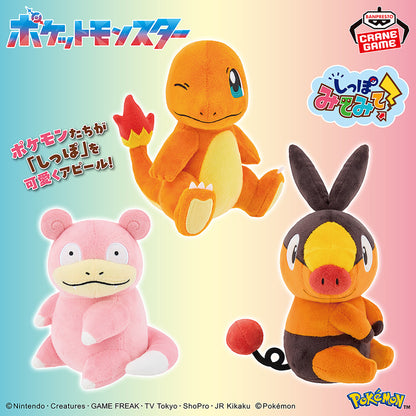 Pokemon Look At Their Tails! Mofugu Cuddly Plush - Charmander, Slowpoke and Tepig (3 Types) [Pre-Order Mar 2026]