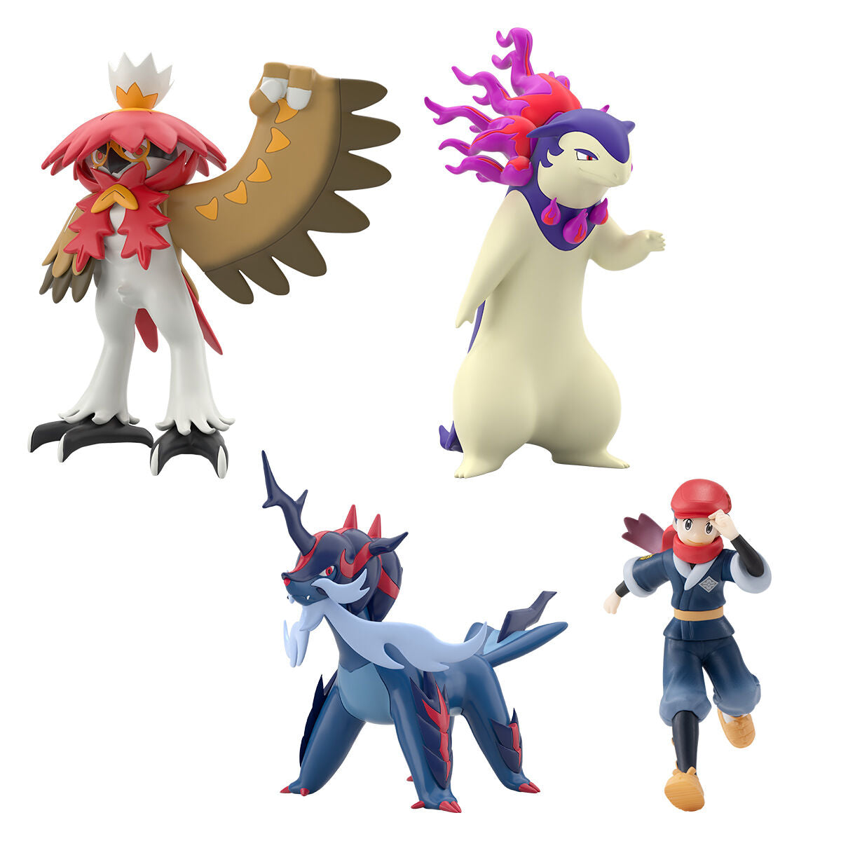Pokemon Scale World - Hisui Region Rei, Typhlosion, Samurott, and Decidueye