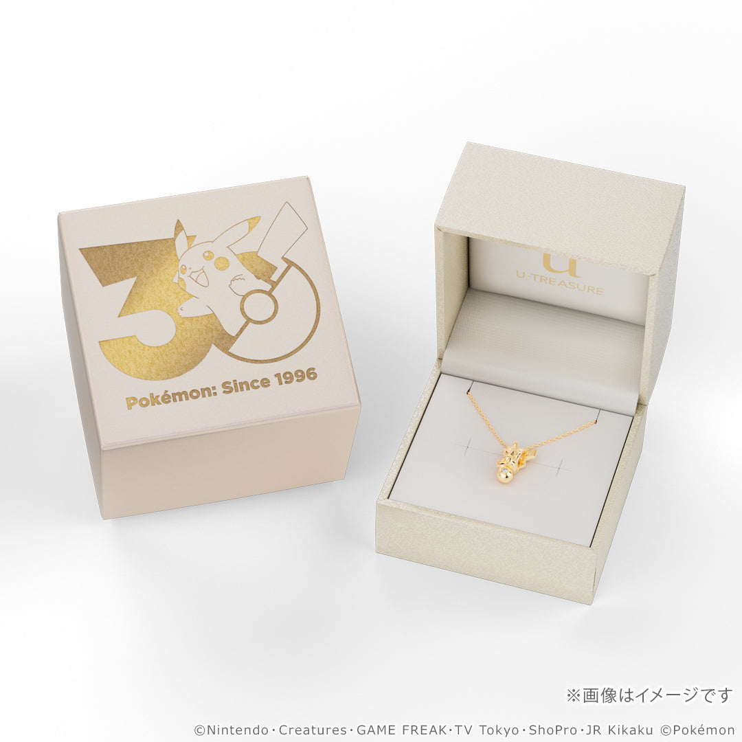 Pokemon U-Treasure - 30th Anniversary Model Pikachu Necklace Silver (Yellow Gold Plated) [Pre-Order Dec 2026]