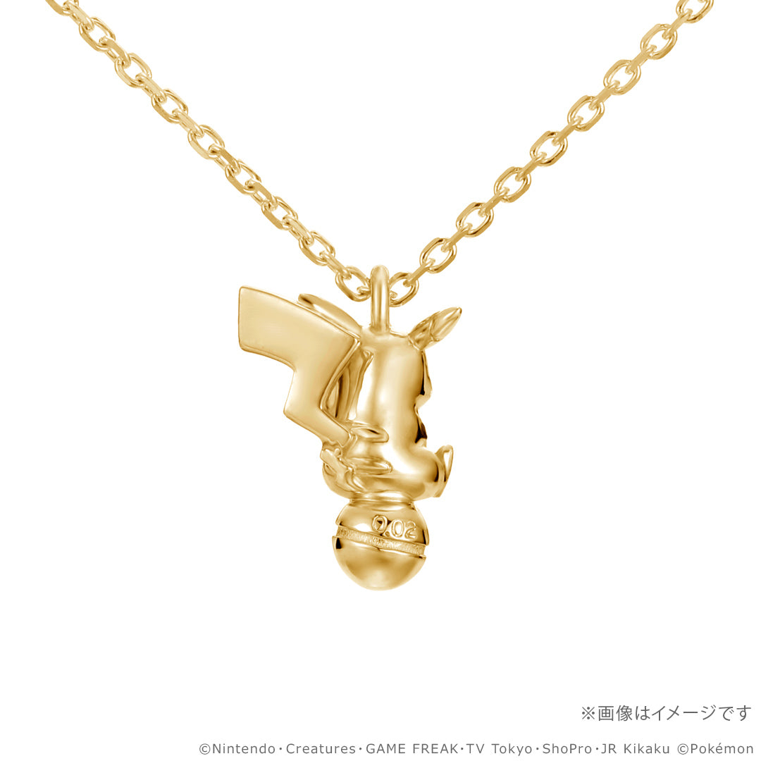 Pokemon U-Treasure - 30th Anniversary Model Pikachu & Poke Ball Necklace Silver (Yellow Gold Plated) [Pre-Order Dec 2026]
