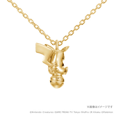 Pokemon U-Treasure - 30th Anniversary Model Pikachu & Poke Ball Necklace Silver (Yellow Gold Plated) [Pre-Order Dec 2026]