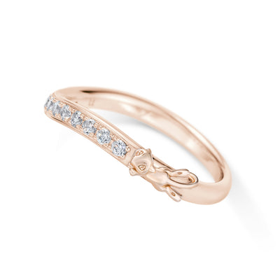 Pokemon U-Treasure - Mew Half Eternity Ring K18 Pink Gold