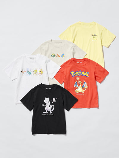 Pokemon X Uniqlo 30th Anniversary Fashion Collection - 1st Generation Starters Kids T-Shirt [Pre-Order Mar 2026]