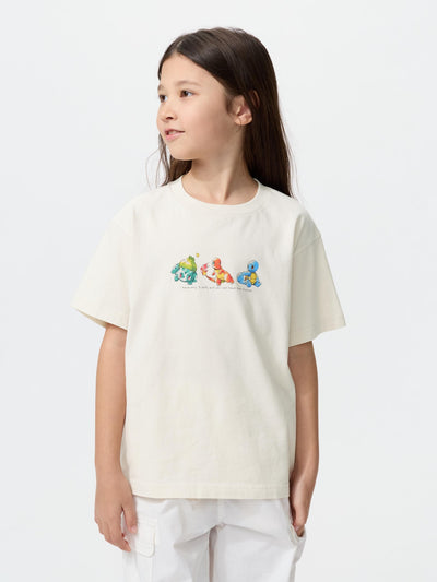 Pokemon X Uniqlo 30th Anniversary Fashion Collection - 1st Generation Starters Kids T-Shirt [Pre-Order Mar 2026]