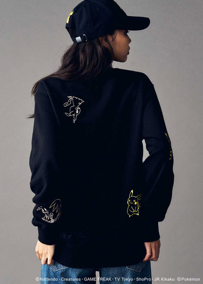 Pokemon x Graniph Fashion Collection - Pikachu & Mimikyu Fleece sweatshirt [Release Oct 7, 2025]