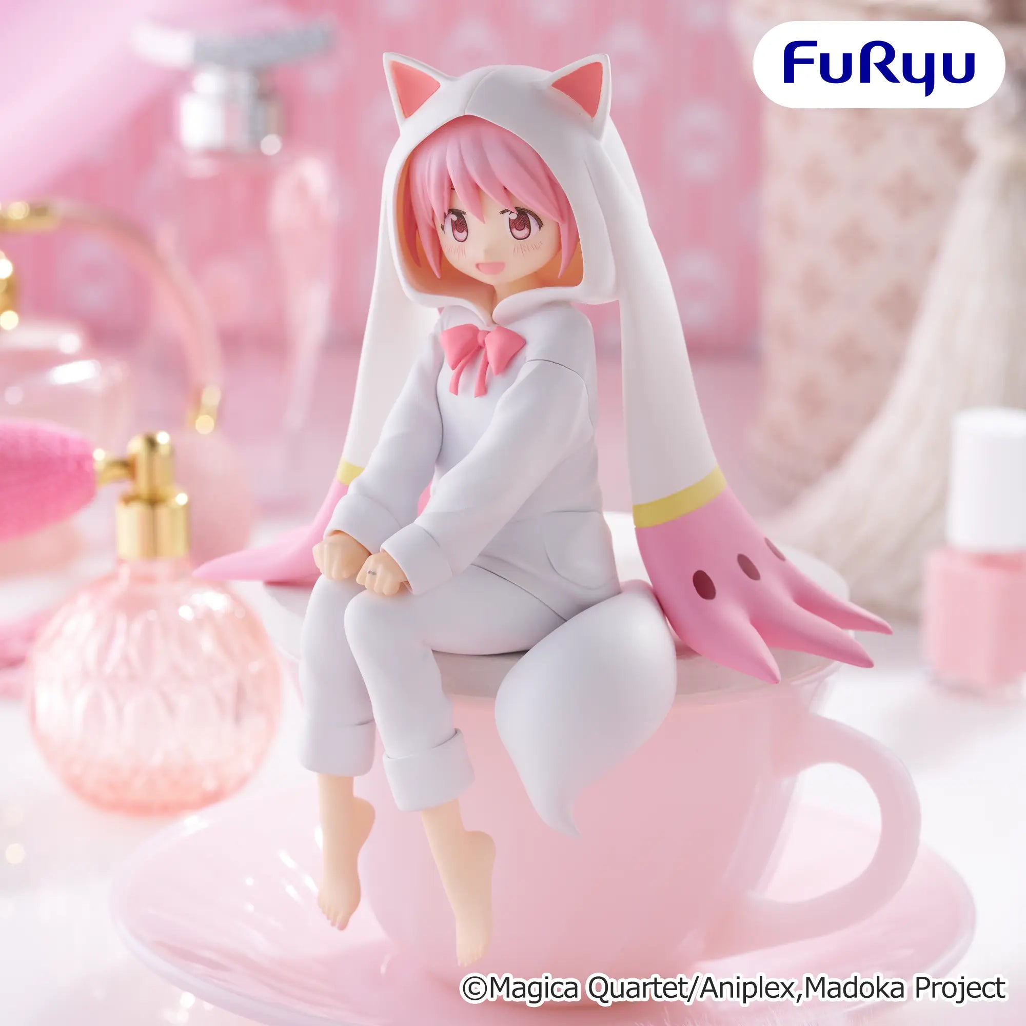 Puella Magi Madoka Magica Noodle Stopper Figure - Madoka Kaname Kyubey themed Nightwear ver. [Pre-Jul 2026]