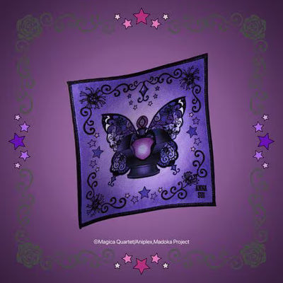 Puella Magi Madoka Magica x ANNA SUI - Smartphone Cleaning Handkerchief Homura Pattern Ver. [Pre-Order Apr 2027]