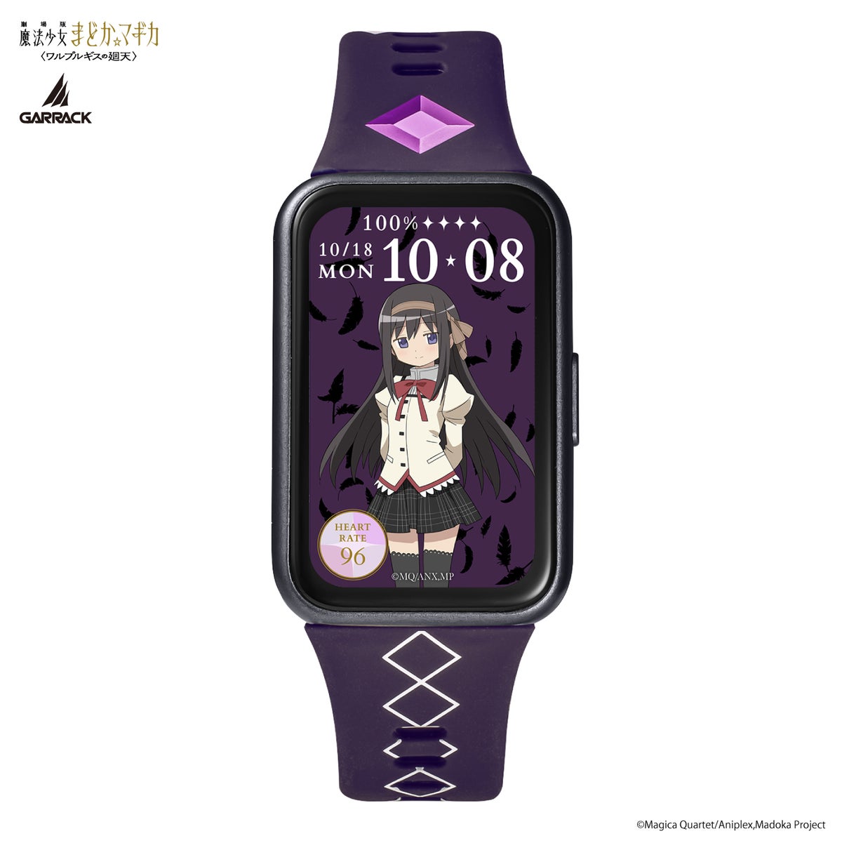 Puella Magi Madoka Magica x Garrack Collaboration Smartwatch - Akemi Homura Model HUC MM BD11 AH [Pre-Order Dec 2026]