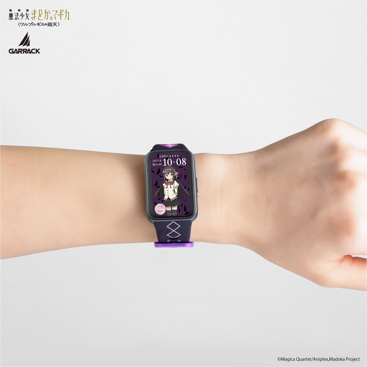 Puella Magi Madoka Magica x Garrack Collaboration Smartwatch - Akemi Homura Model HUC MM BD11 AH [Pre-Order Dec 2026]