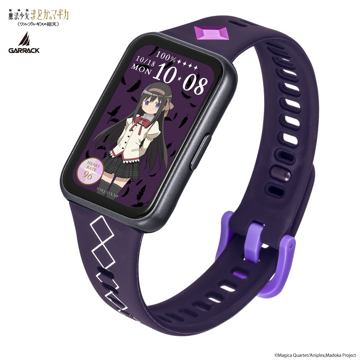 Puella Magi Madoka Magica x Garrack Collaboration Smartwatch - Akemi Homura Model HUC MM BD11 AH [Pre-Order Dec 2026]