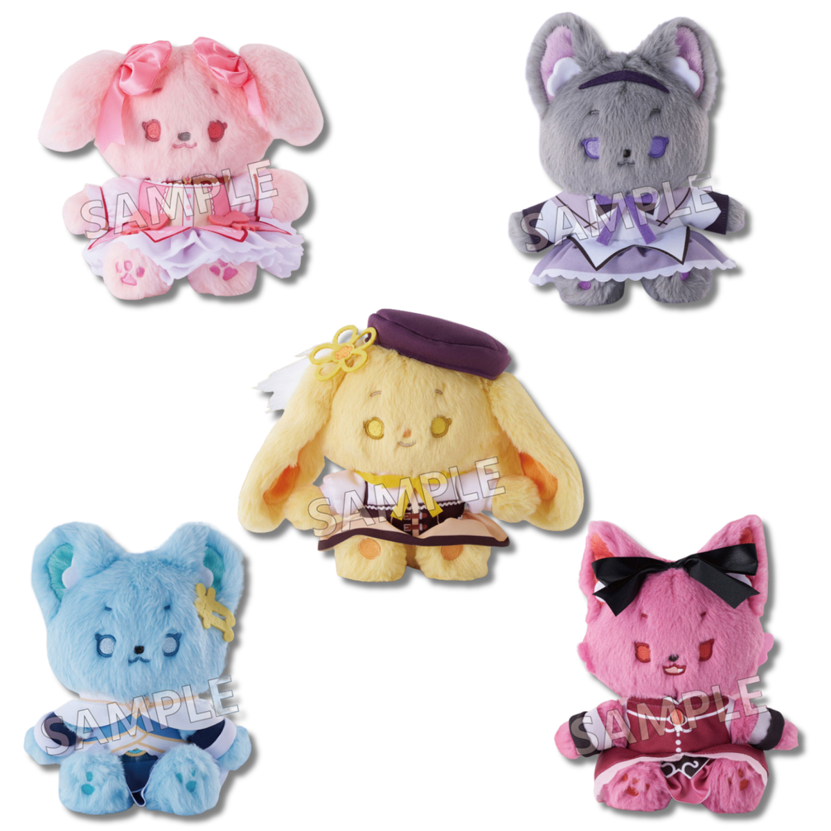 Puella Magi Madoka Magica - Fluffy Plush Toy (5 Types) [Pre-order Apr 2027]