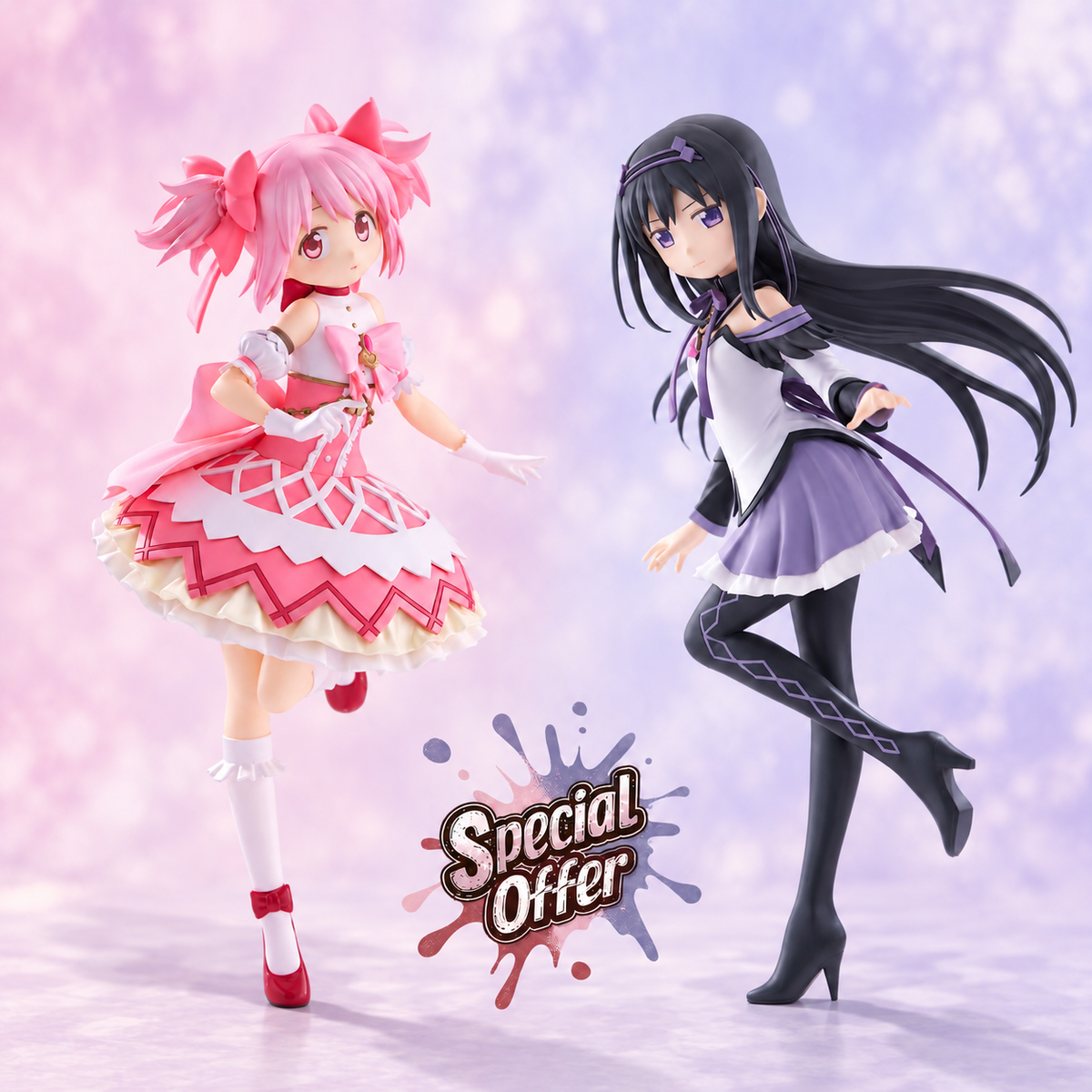 Puella Magi Madoka Magica The Movie: Walpurgisnacht Rising Figures - Madoka Kaname and Homura Akemi Duo Set II [Pre-Order Jan 2027]