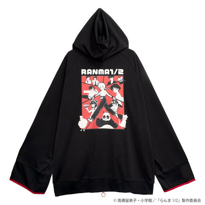 Ranma 1/2 x Listen Flavor - China Jersey Hoodie Black