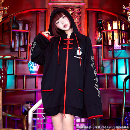 Ranma 1/2 x Listen Flavor - China Jersey Hoodie Black