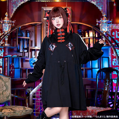 Ranma 1/2 x Listen Flavor - Chinese Jersey Dress Black