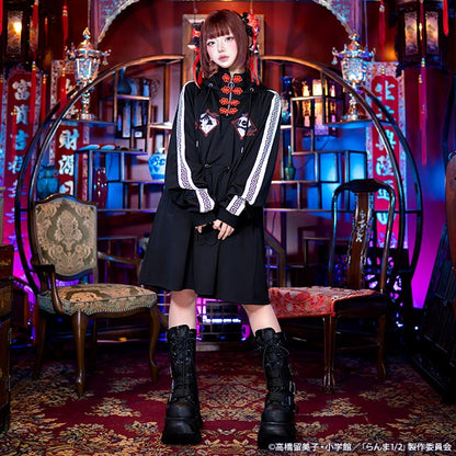 Ranma 1/2 x Listen Flavor - Chinese Jersey Dress Black